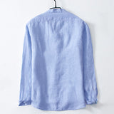 Men's,Linen,Sleeve,Solid,Shirts,Casual,Comfortable,Camping,Hiking,Business