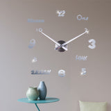 Emoyo,JM026,Creative,Large,Clock,Modern,Clock,Mirror,Numbers,Stickers,Office,Decorations