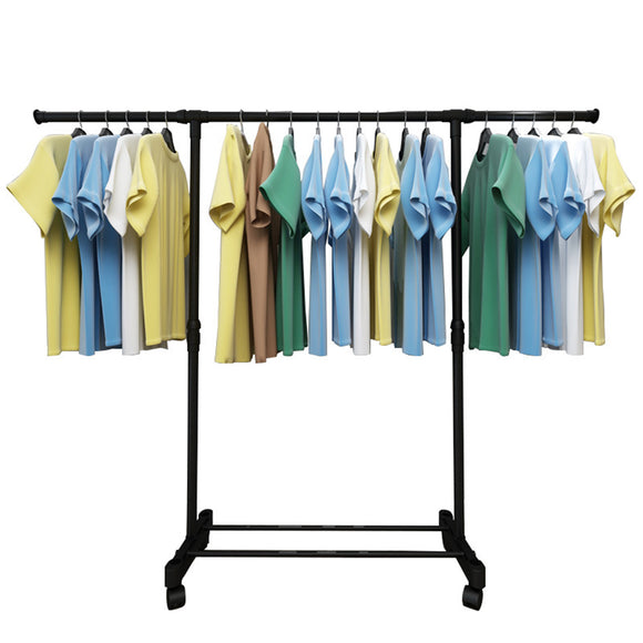 Adjustable,Double,Cloth,Hanger,Drying,Garment,Stand,Wheels