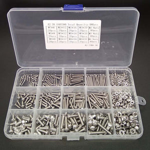 480Pcs,Socket,Button,Screw,Stainless,Steel,Assortment