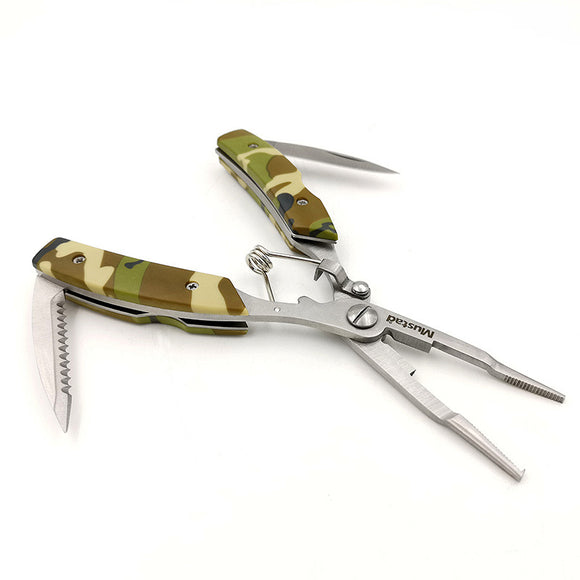 Mustad,MT023C,Stainless,Steel,Multifunctional,Fishing,Pliers,Fishling,Tools,Fishing,Equipment