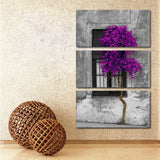 Miico,Painted,Three,Combination,Decorative,Paintings,Purple,Decoration