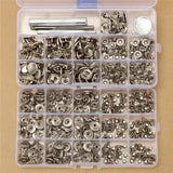 Silver,Fasteners,Popper,Press,Buttons,Installation,Leather