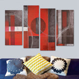 Abstract,Red&Black,Paintings,Canvas,Pictures,Modern,Decor