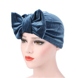 Women,Large,Bowknot,Cotton,Beanies,Casual,Solid,Skullies