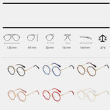 Glasses,Frame,Irregular,Round,Frame,Optical,Glasses