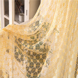 Panel,Champagne,Window,Screening,Hollow,Bedroom,Balcony,Sheer,Tulle,Curtains