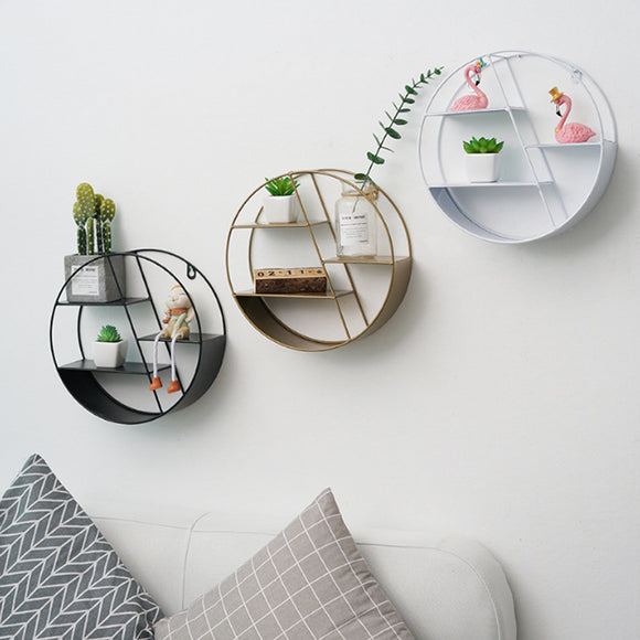 Round,Shelf,Shelves,Combination,Hanging,Storage,Bedroom,Decorations