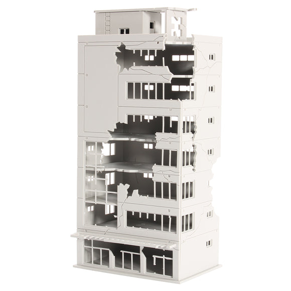 Scale,White,Ruined,Building,After,Assembling,Model,GUNDAM,Scene,Decorations