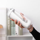 650ml,Straw,Glass,Water,Bottle,Outdoor,Camping,Sports,Travel,Stirring,Spring