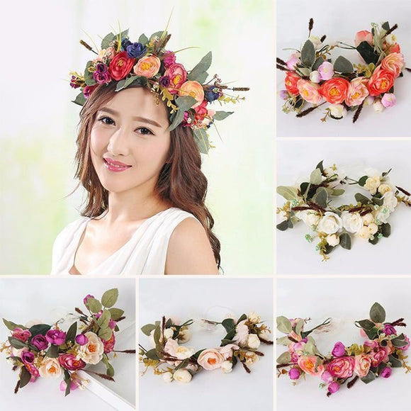 Garland,Flower,Crown,Floral,Women,Hairband,Headband,Festival,Party,Decorations