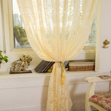 Panel,Beige,Hollow,Sheer,Tulle,Curtains,Window,Screening,Breathable,Bedroom,Study,Decor
