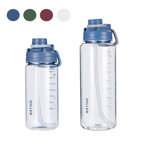 DILLER,2000ml,Large,Capacity,Water,Bottles,Detachable,Straw,Portable,Outdoor,Sport,Cycling,Travel,Drink,Kettle