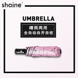 Automatic,Umbrella,Small,Fresh,Female,Three,Folding,Umbrella,Black,Plastic,Sunshade,Sunscreen