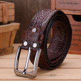 Business,125CM,Genuine,Leather,Embossed,Waist,Alloy,Automatic,Buckle