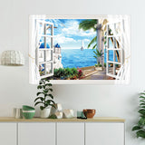 Miico,FX82012,Mediterranean,Landscape,Sticker,Window,Printing,Decorative,Stickers