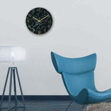 Loskii,CC005,Creative,Marble,Pattern,Clock,Clock,Quartz,Clock,Office,Decorations