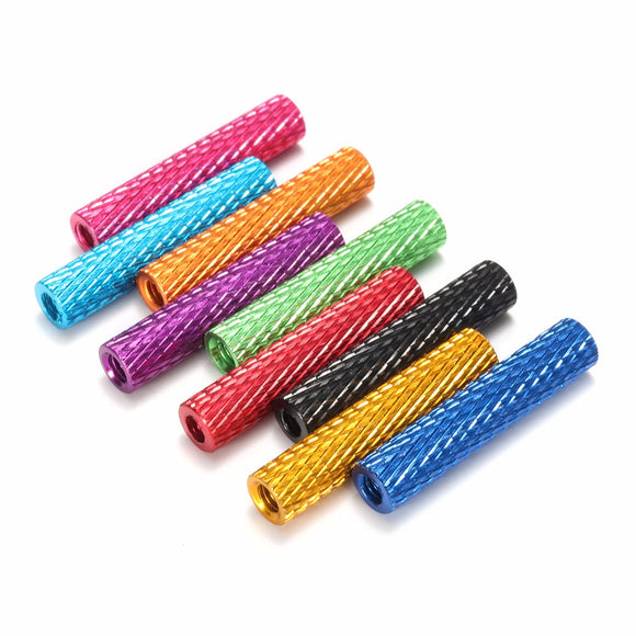 Suleve,M3AS6,10Pcs,Knurled,Standoff,Aluminum,Alloy,Anodized,Spacer
