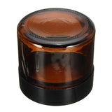 Brown,Amber,Glass,Round,Empty,Black,Cream,Storage,Container