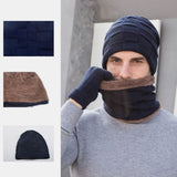 Velvet,Winter,Protection,Headgear,Scarf,Gloves,Knitted,Beanie