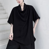 Fashion,Short,Sleeve,Casual,Baggy,Shirt,Gothic,Shirt