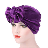 Women,Large,Bowknot,Cotton,Beanies,Casual,Solid,Skullies