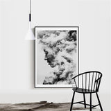 Modern,Portrait,Smoky,Canvas,Poster,Painting,Picture,Decorations
