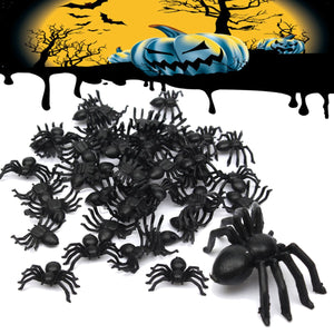 50pcs,Halloween,Plastic,Spiders,Spider,Funny,Joking,Decoration
