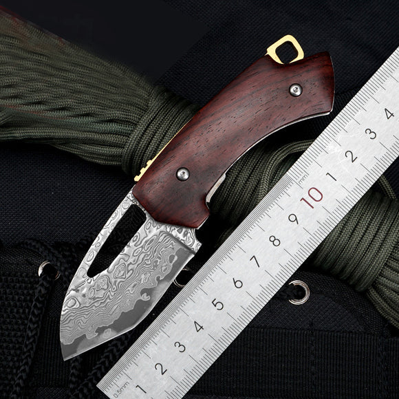 HWZBBEN,143mm,5.6'',Handmade,Camping,Folding,Tactical,Knife,Damascus,Steel,Hunting,Survival,Fruit,Pocket,Knife,Multi,Tools