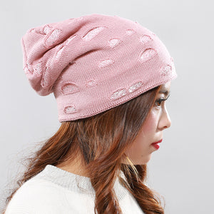 Women,Winter,Plush,Beanie,Outdoor,Double,Layers,Earmuffs,Skullcap