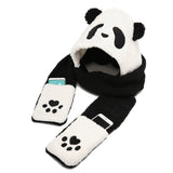 Unisex,Plush,Panda,Gloves,Pockets,Scarf,Thick,Multipurpose,Fashion