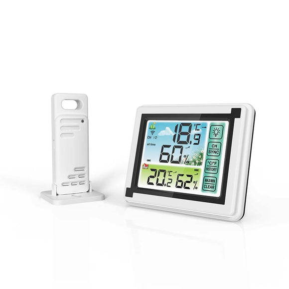 YUIHome,WP6950,433MHz,Indoor,Outdoor,Touch,Screen,Wireless,Weather,Station,Color,Display,Hygrometer,Thermometer,Outdoor,Forecast,Sensor,Clock