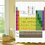 180x180cm,Periodic,Table,Elements,Polyester,Shower,Curtains,Panel,Bathroom,Sheer,Decorations