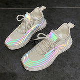 Reflective,Color,Running,Shoes,Woven,Lightweight,Breathable,Sneakers,Walking,Hiking,Shoes