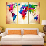 Miico,Painted,Three,Combination,Decorative,Paintings,Colorful,World,Decoration