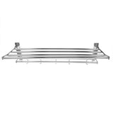 Stainless,Steel,Double,Chrome,Towel,Holder,Bathroom,Mounted,Shelf