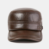 Winter,Genuine,Leather,Windproof,Outdoor,Layer,Leather,Trucker