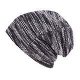 Stripe,Beanies,Solid,Velvet,Lining,Winter,Bonnet,Skullies