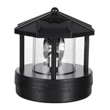 Black,Solar,Powered,Lighthouse,Rotating,Light,Outdoor,Garden