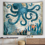 Large,Octopus,Density,Tapestry,Hanging,Mandala,Hippie,Bedspread,Throw,Painting
