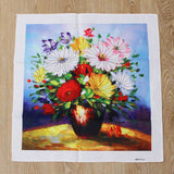 40x50cm,Ribbon,Flowers,Spring,Cross,Stitch,Embroidery,Handwork,Decoration