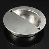 Flush,Recessed,Handle,Stainless,Steel,Circular,Covered,Screws