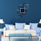 Honana,Creative,Acrylic,Mirror,Sticker,Quartz,Clocks,Square,Watch,Large,Decor