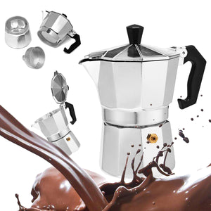 450ml,Silver,Aluminum,Octagonal,Mocha,Coffee,Percolator,Maker