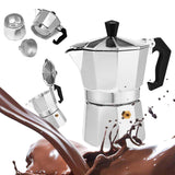 450ml,Silver,Aluminum,Octagonal,Mocha,Coffee,Percolator,Maker