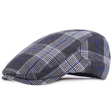 Plaid,Cotton,Beret,Casual,Buckle,Adjustable,Gentleman,Sport,Cabbie