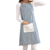Honana,Adjustable,Large,Apron,Kitchen,Cooking,Woman,Stripe,Linen,Apron,Pocket