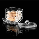 Storage,Boxes,Cotton,Holder,Clear,Acrylic,Cosmetic,Makeup,Hotel,Supplies