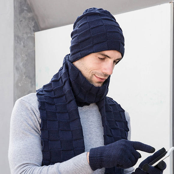 Solid,Color,Fashion,Casual,Beanie,Scarf,Gloves