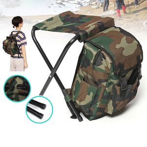 150kg,Oxford,Cloth,Folding,Stool,Multifunctional,Storage,Backpack,Chair,Camping,Hunting,Fishing